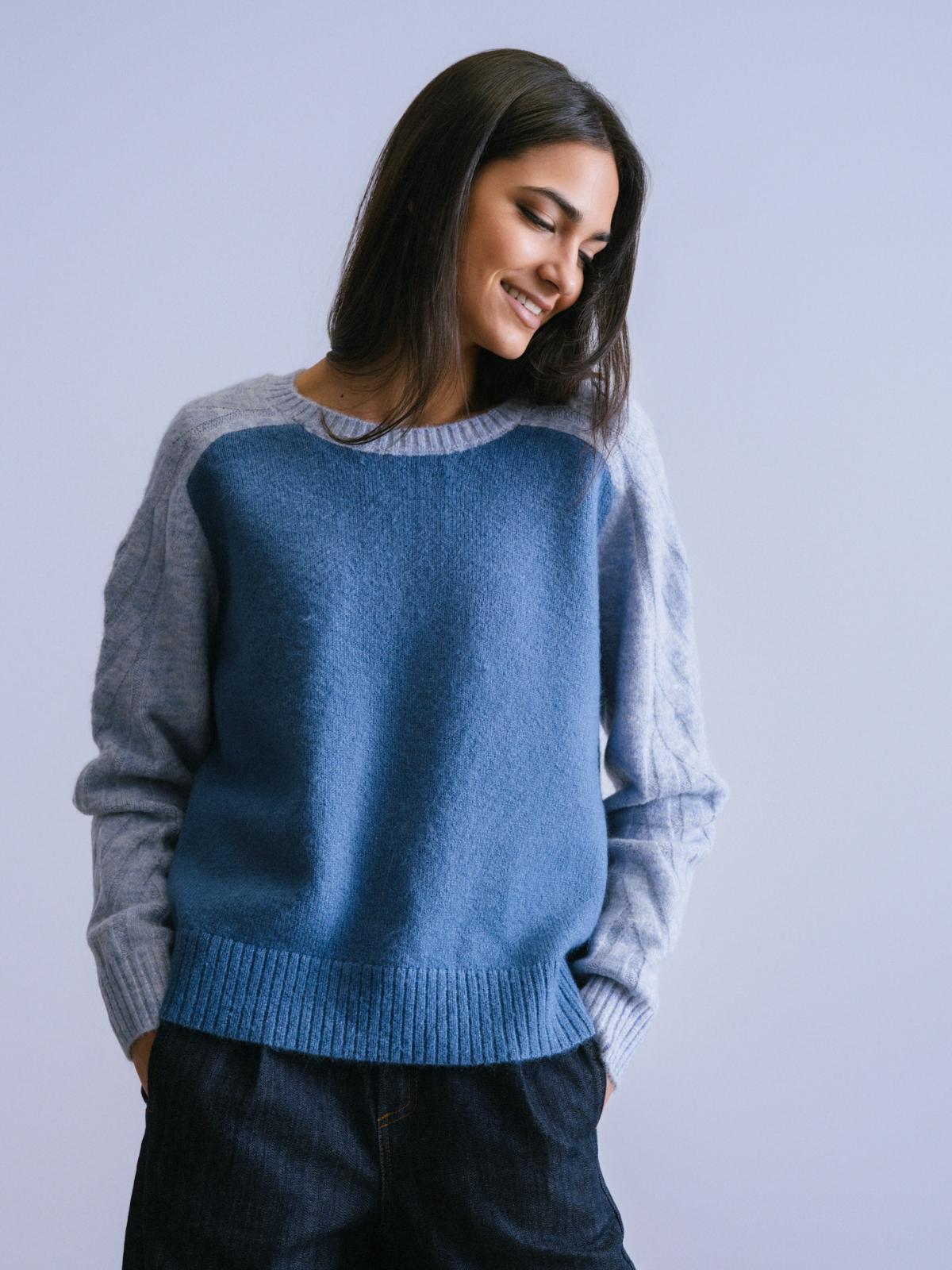 Jersey bicolor trenzas